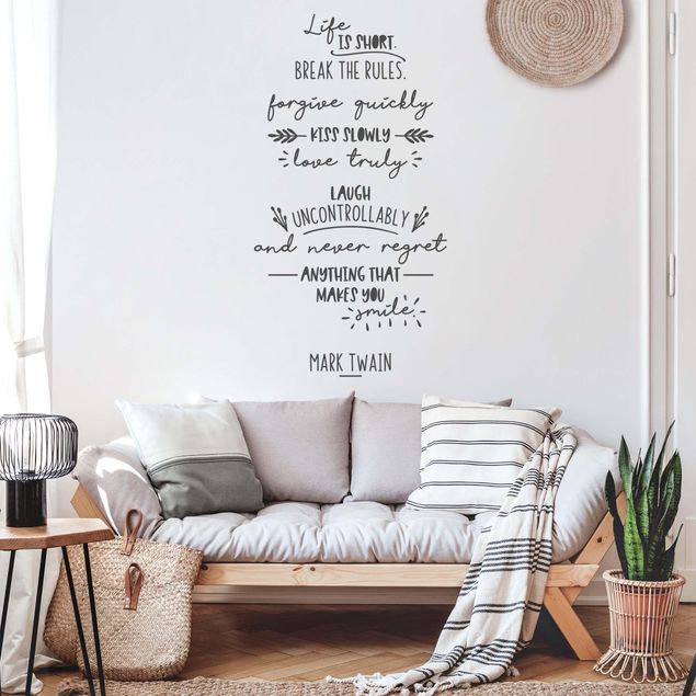 Wallstickers familie Life Is Short, Break The Rules