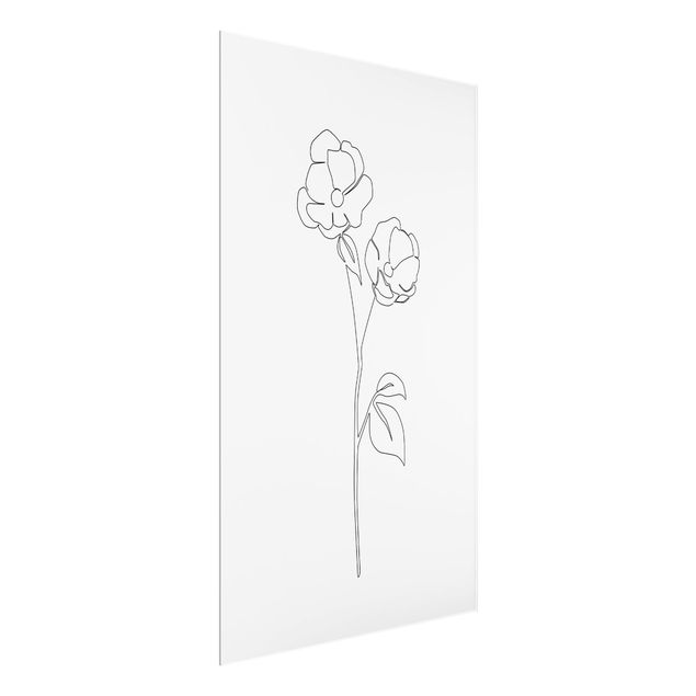 Billeder portræt Line Art Flowers - Poppy Flower