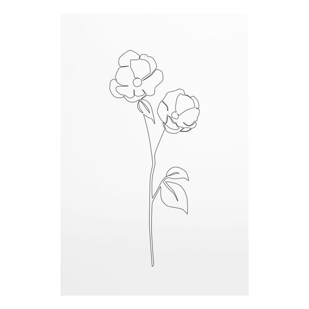 Billeder moderne Line Art Flowers - Poppy Flower