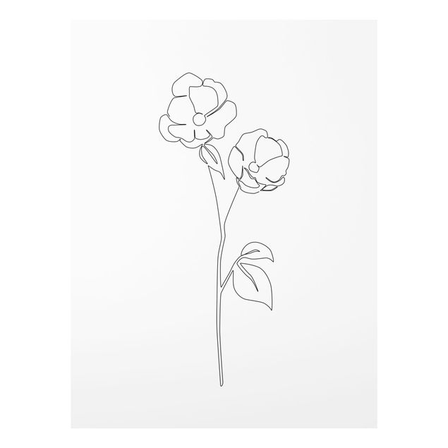 Billeder moderne Line Art Flowers - Poppy Flower