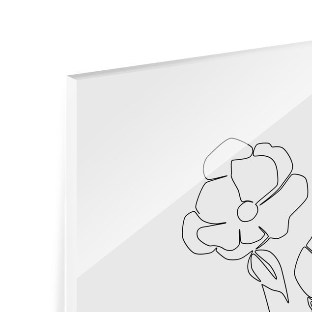 Billeder Line Art Flowers - Poppy Flower