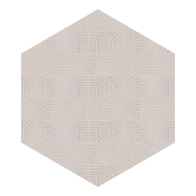 Tapet Line Pattern Stamp In Taupe