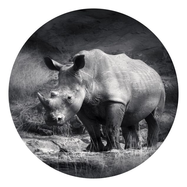 Sort hvid tapet Lonesome Rhinoceros