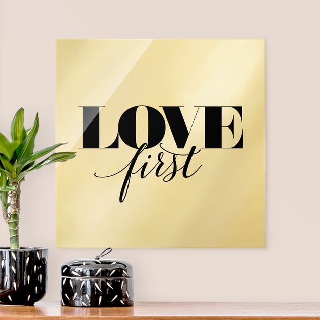 Glasbilleder ordsprog Love first
