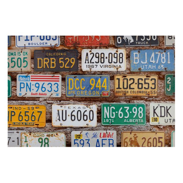 Magnettavler ordsprog American License Plates On Wood
