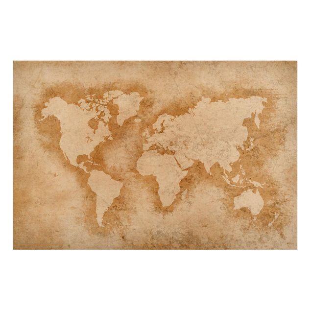 Magnettavler verdenskort Antique World Map