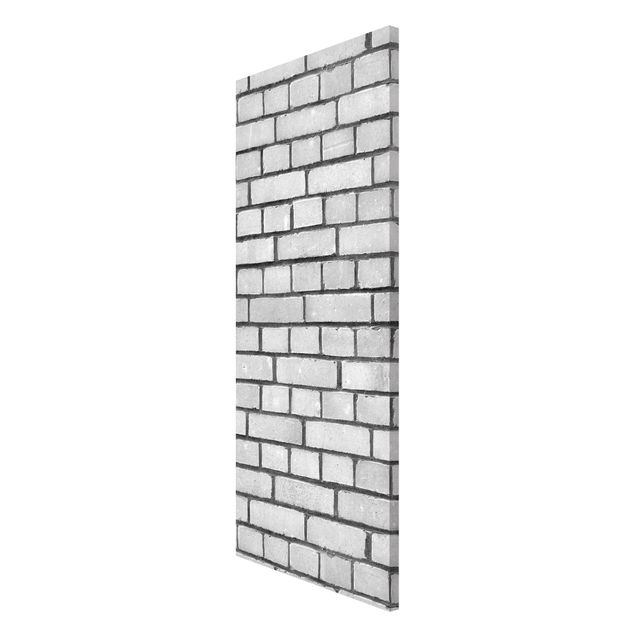 Magnettavler stenlook Brick Wallpaper White London