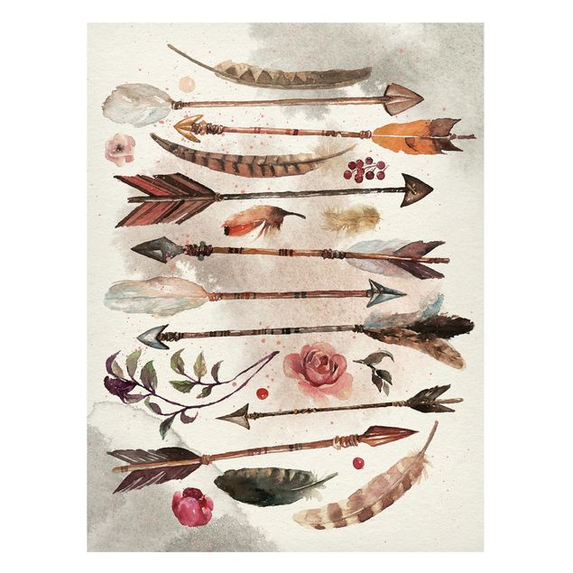 Billeder fjedre Boho Arrows And Feathers - Watercolour