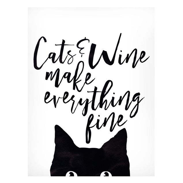 Billeder katte Cats And Wine make Everything Fine