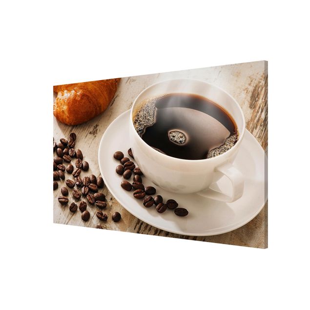 Billeder moderne Steaming coffee cup with coffee beans