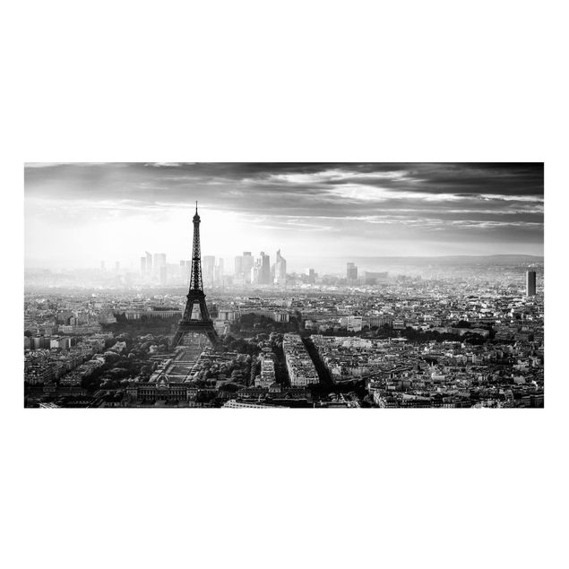 Billeder Paris The Eiffel Tower From Above Black And White