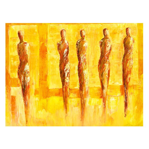 Billeder kunsttryk Petra Schüßler - Five Figures In Yellow
