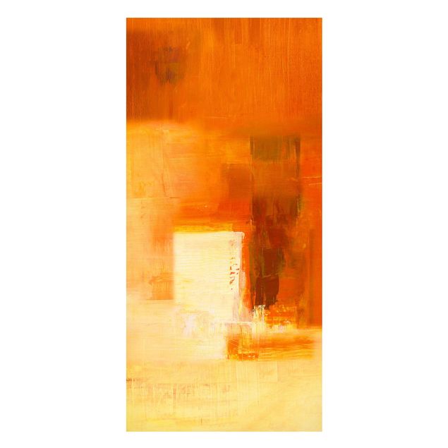 Billeder kunsttryk Petra Schüßler - Composition In Orange And Brown 03