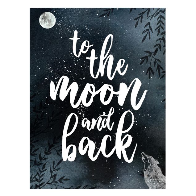Magnettavler ordsprog Love You To The Moon And Back