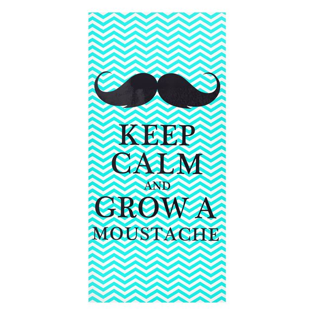 Magnettavler ordsprog No.YK26 Keep Calm And Grow A Mustache