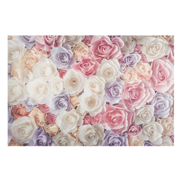 Magnettavler blomster Pastel Paper Art Roses