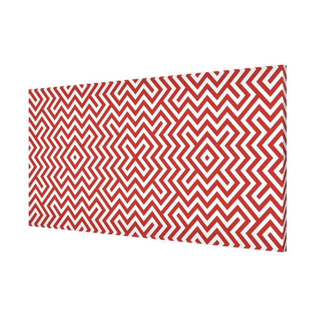 Billeder moderne Red Geometric Stripe Pattern