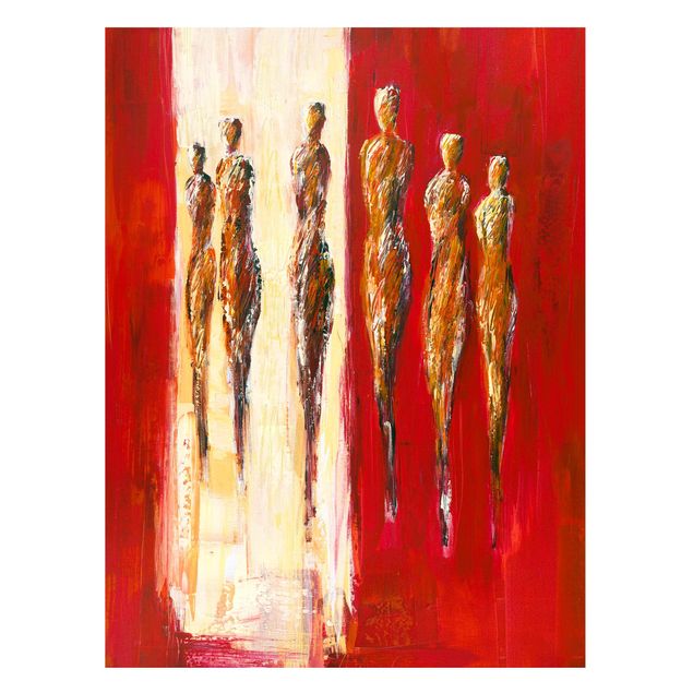 Billeder kunsttryk Petra Schüßler - Six Figures In Red