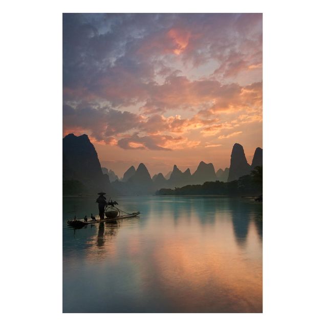 Billeder bjerge Sunrise Over Chinese River