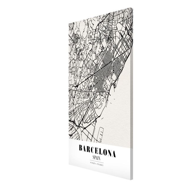 Magnettavler ordsprog Barcelona City Map - Classic