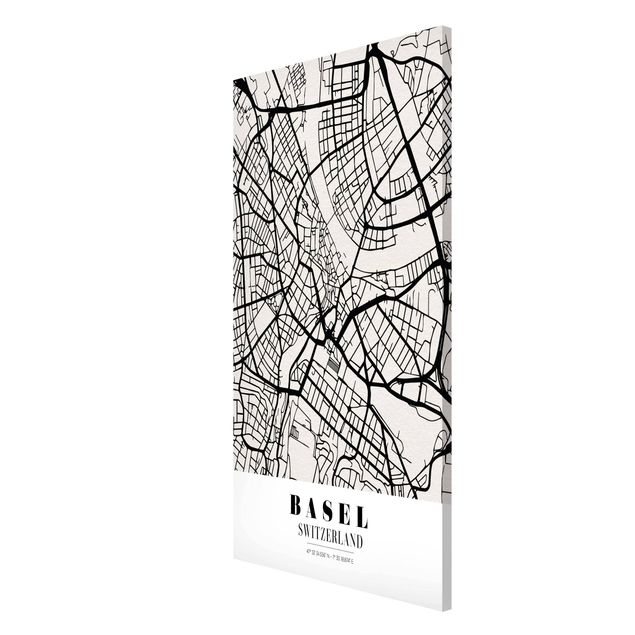 Magnettavler ordsprog Basel City Map - Classic