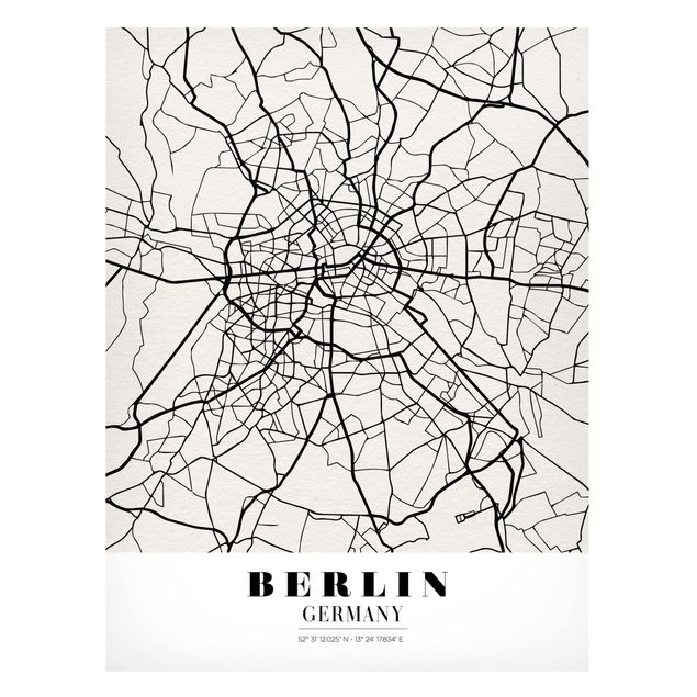 Magnettavler verdenskort Berlin City Map - Classic