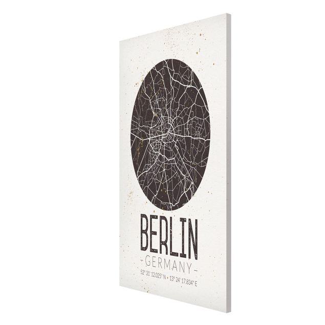 Magnettavler ordsprog City Map Berlin - Retro