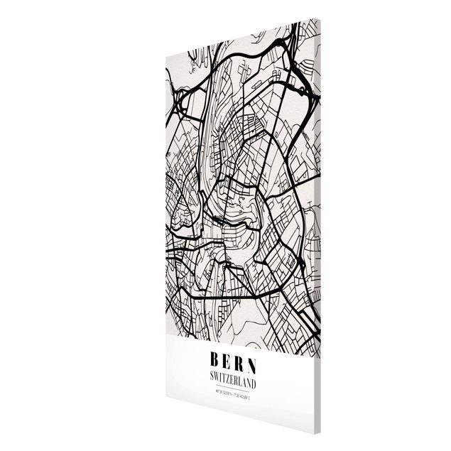 Magnettavler ordsprog Bern City Map - Classical