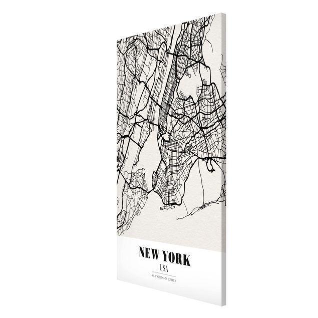Magnettavler verdenskort New York City Map - Classic