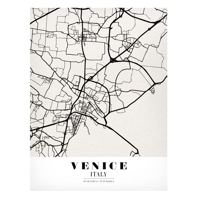Magnettavler verdenskort Venice City Map - Classic