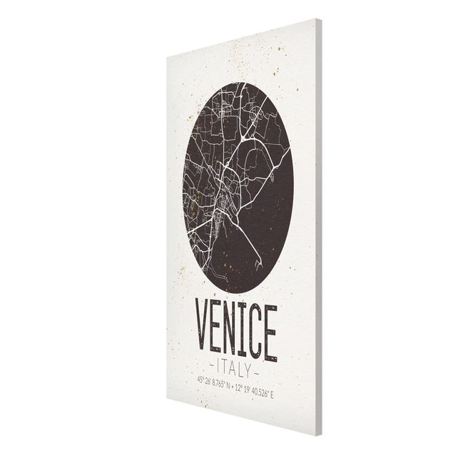 Magnettavler ordsprog Venice City Map - Retro