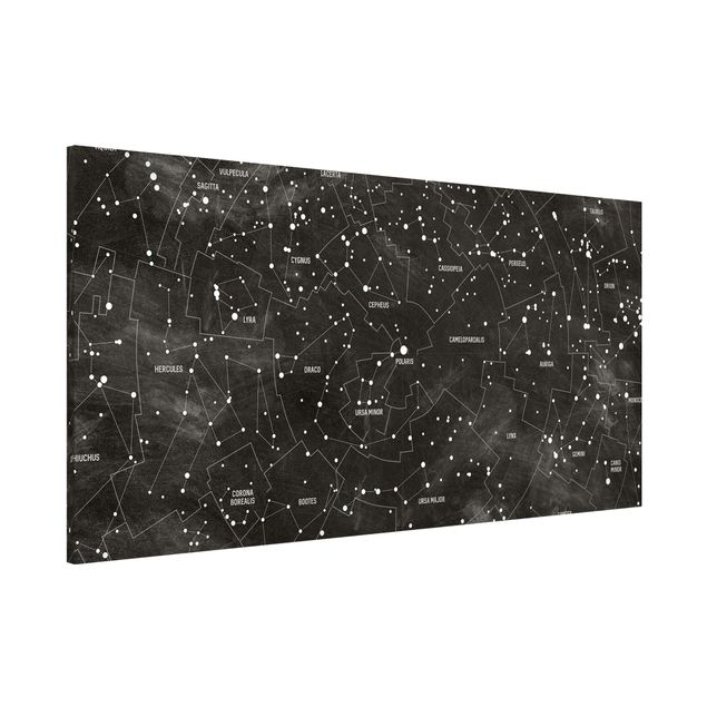 Børneværelse deco Map Of Constellations Blackboard Look