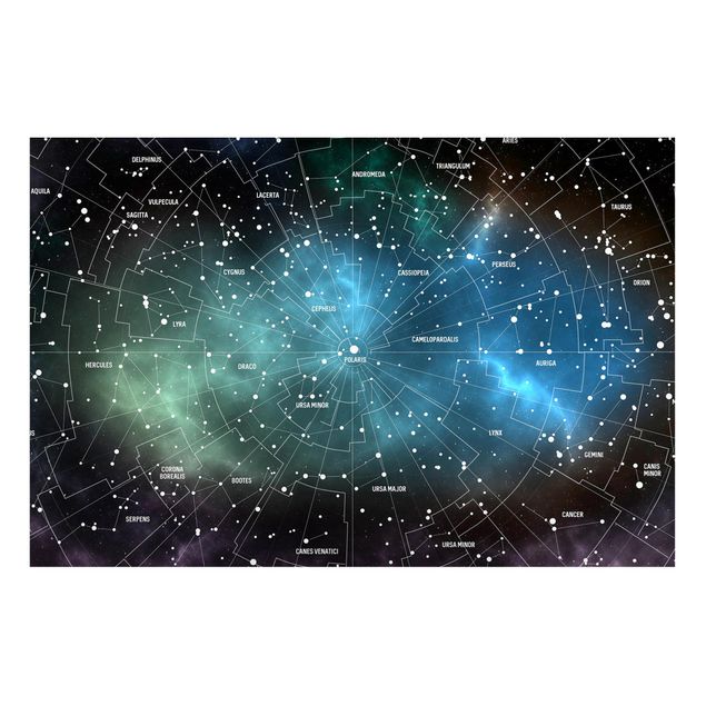 Magnettavler verdenskort Stellar Constellation Map Galactic Nebula