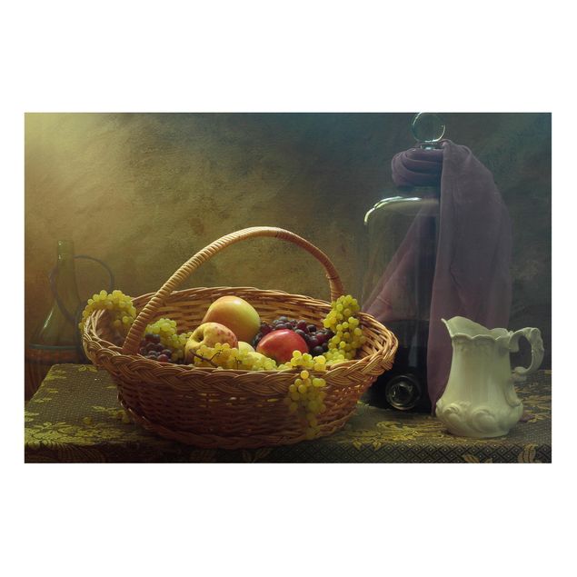 Billeder stilleben Still Life With Fruit Basket