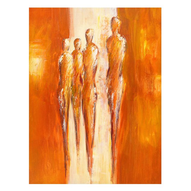Billeder kunsttryk Petra Schüßler - Four Figures In Orange 02