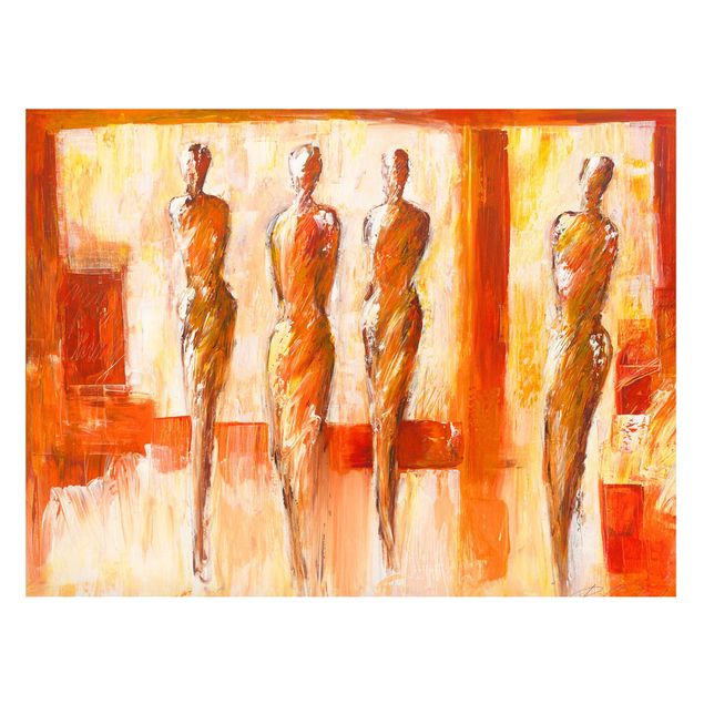 Billeder kunsttryk Petra Schüßler - Four Figures In Orange
