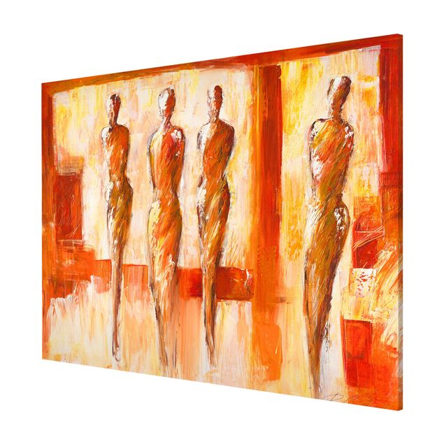 Billeder abstrakt Petra Schüßler - Four Figures In Orange
