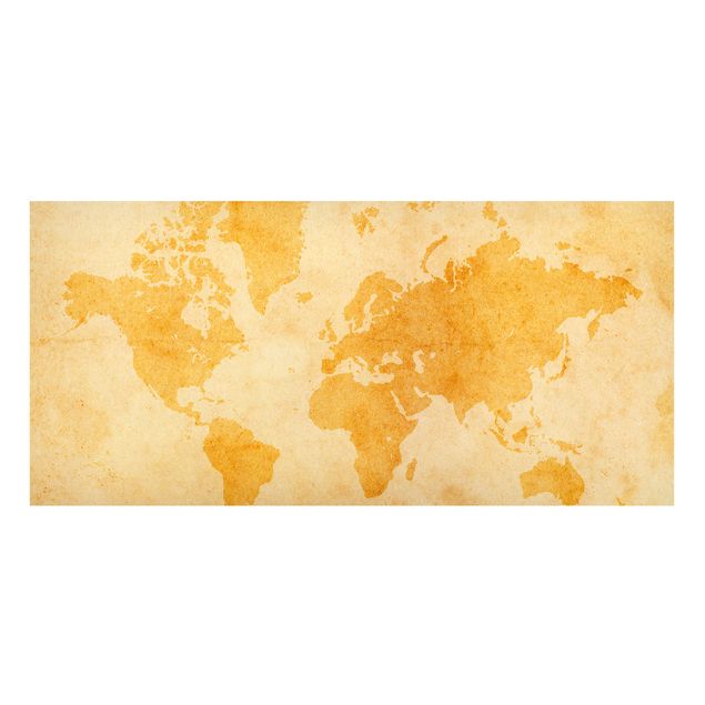 Magnettavler verdenskort Vintage World Map