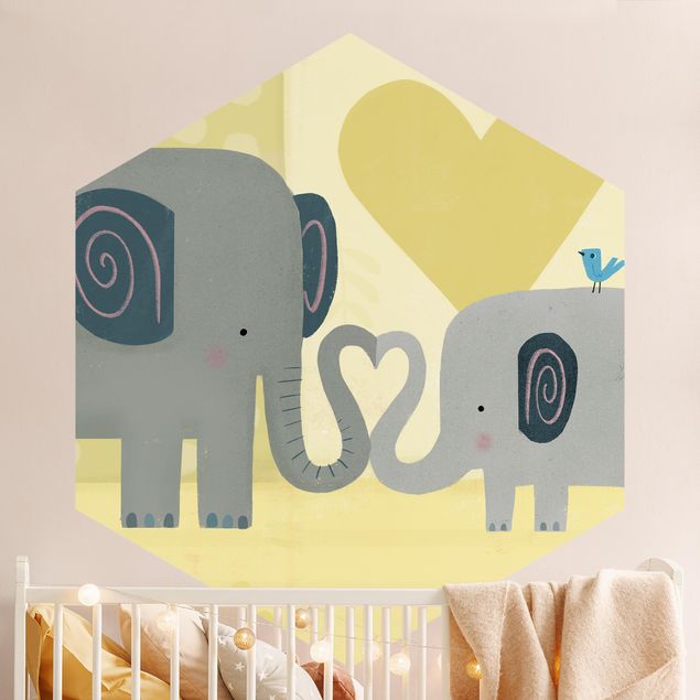 Børneværelse deco Mum And I - Elephants