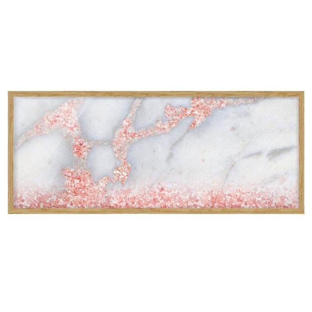 Billeder abstrakt Marble Look With Pink Confetti