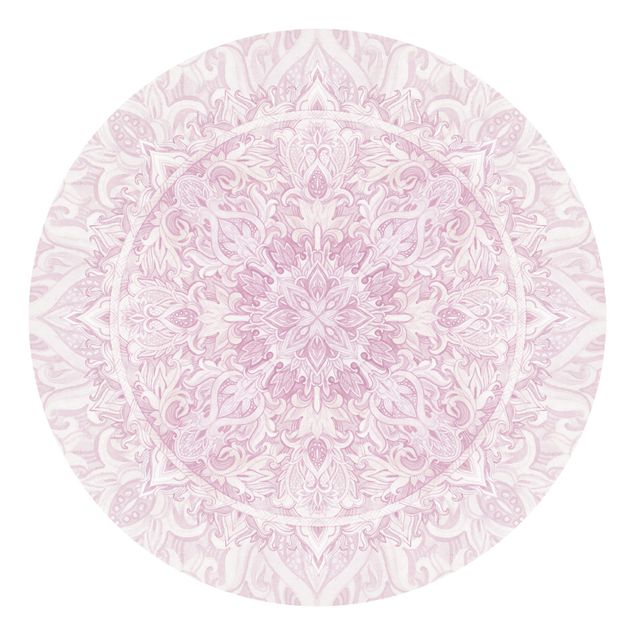 Moderne tapet Mandala Watercolour Ornament Pink