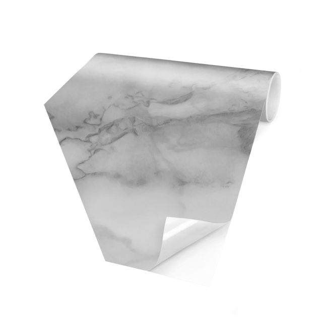 Tapet industriel Marble Look Black And White