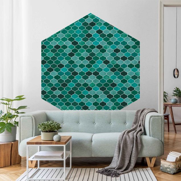 Tapet mønster Moroccan Watercolour Pattern