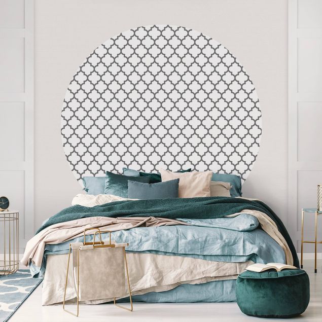 Tapet ornamenter Moroccan Pattern With Ornaments Grey