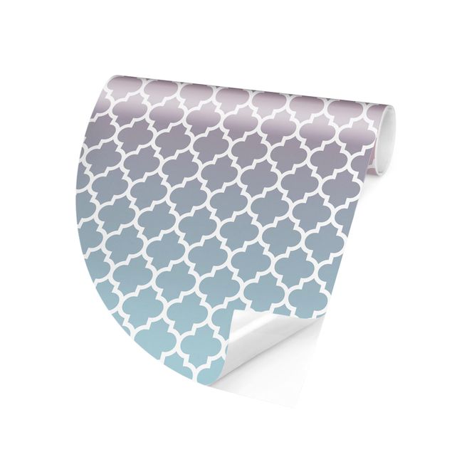 Tapet mønster Moroccan Pattern With Gradient In Pink Blue