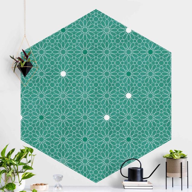 Geometrisk tapet Moroccan Stars Pattern