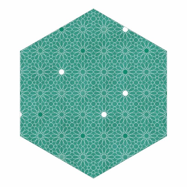 Fototapet turkis Moroccan Stars Pattern