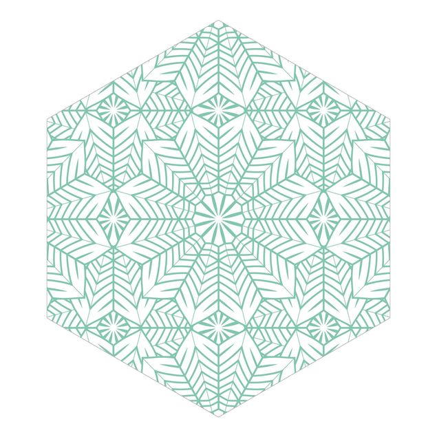 Tapet grå Moroccan XXL Tile Pattern In Turquoise