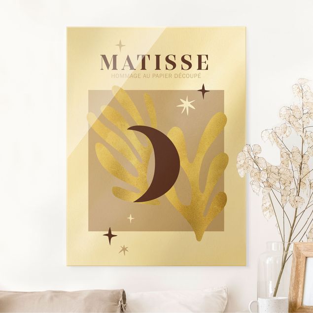 Glasbilleder abstrakt Matisse Interpretation - Moon And Stars