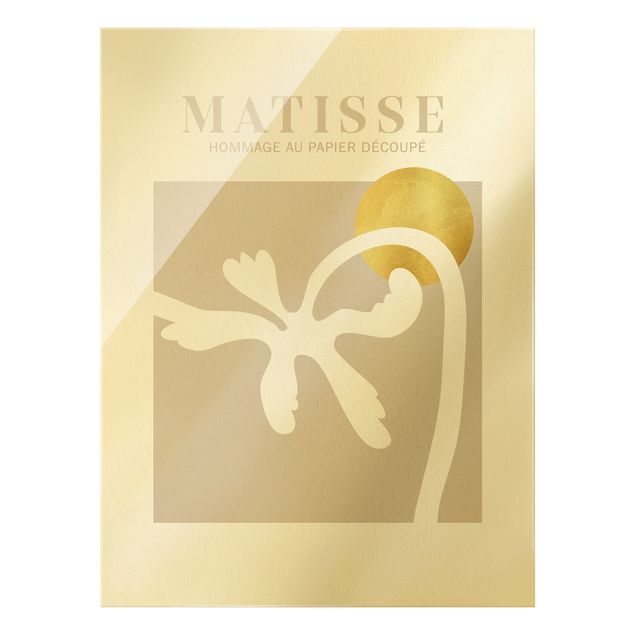 Glas magnettavla Matisse Interpretation - Palm Tree And Sun